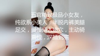 ❤️❤️五官精致极品小女友，纯欲系小美人，半脱内裤美腿足交，慢慢插入嫩穴，主动骑乘位，深插到底