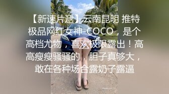 【新速片遞】云南昆明 推特极品网红女神-COCO，是个高档尤物，喜欢极限露出！高高瘦瘦骚骚的，胆子真够大，敢在各种场合露奶子露逼