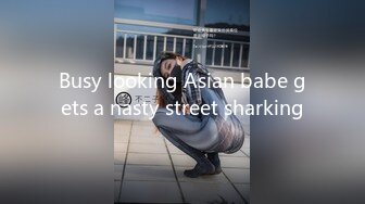 Busy looking Asian babe gets a nasty street sharking