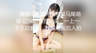    满背纹身清纯反差双马尾萌妹 边操边揉捏奶头，一上一下主动套弄，扶着屁股后入拍打