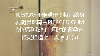 顶级拽妹不雅泄密！极品纹身乳阴鼻环博主PIERCED GUMMY福利私拍，用过的避孕套挂奶挂逼上，太屌了 (5)